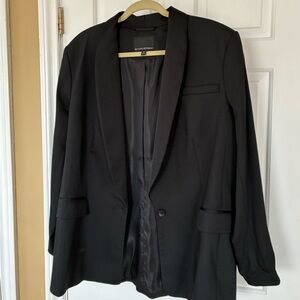 Banana Republic Black Jacket with Satin Details